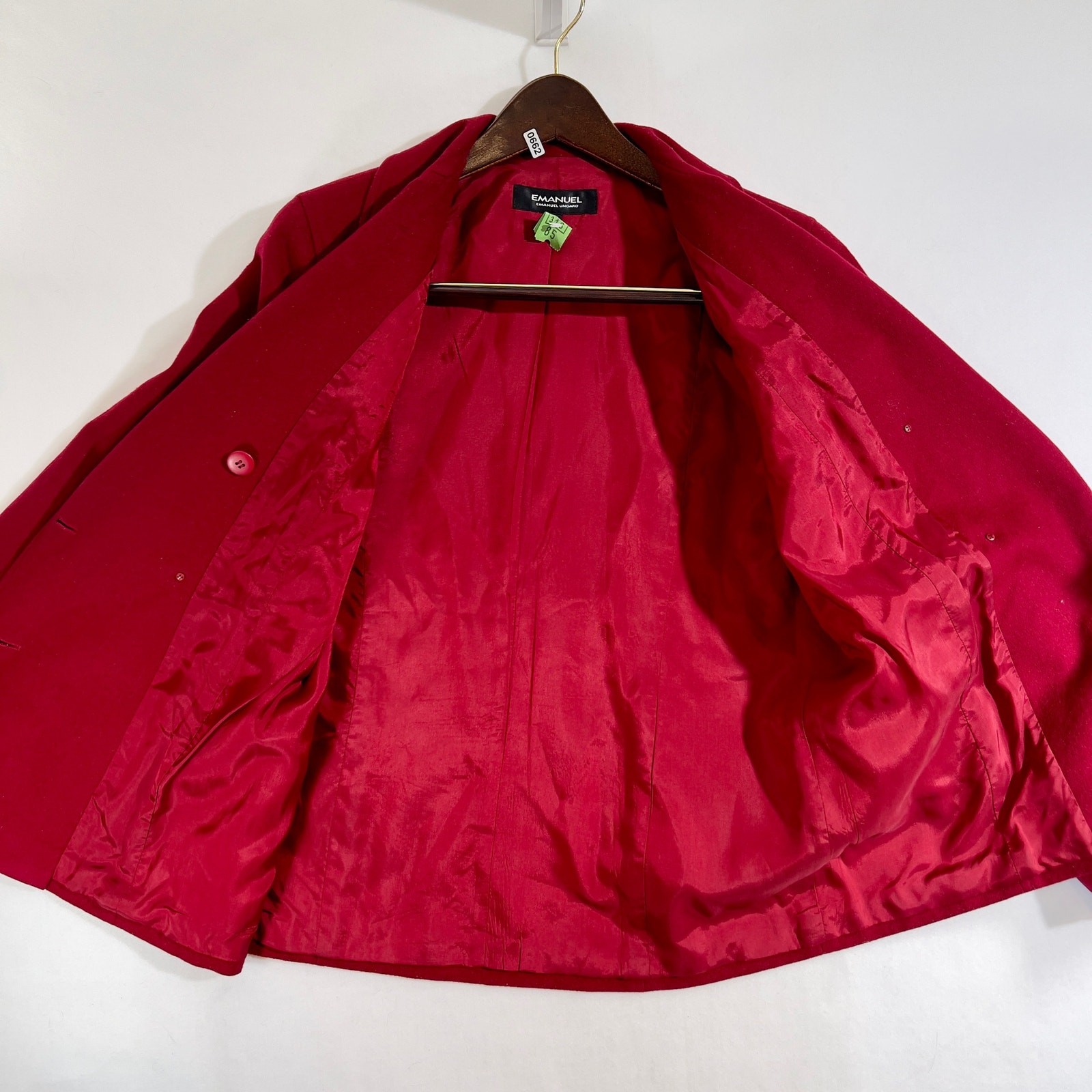 Blazer Coat Emanual Ungaro Woman 10 90% Wool 10% Cashmere 3 Button Dble Breasted