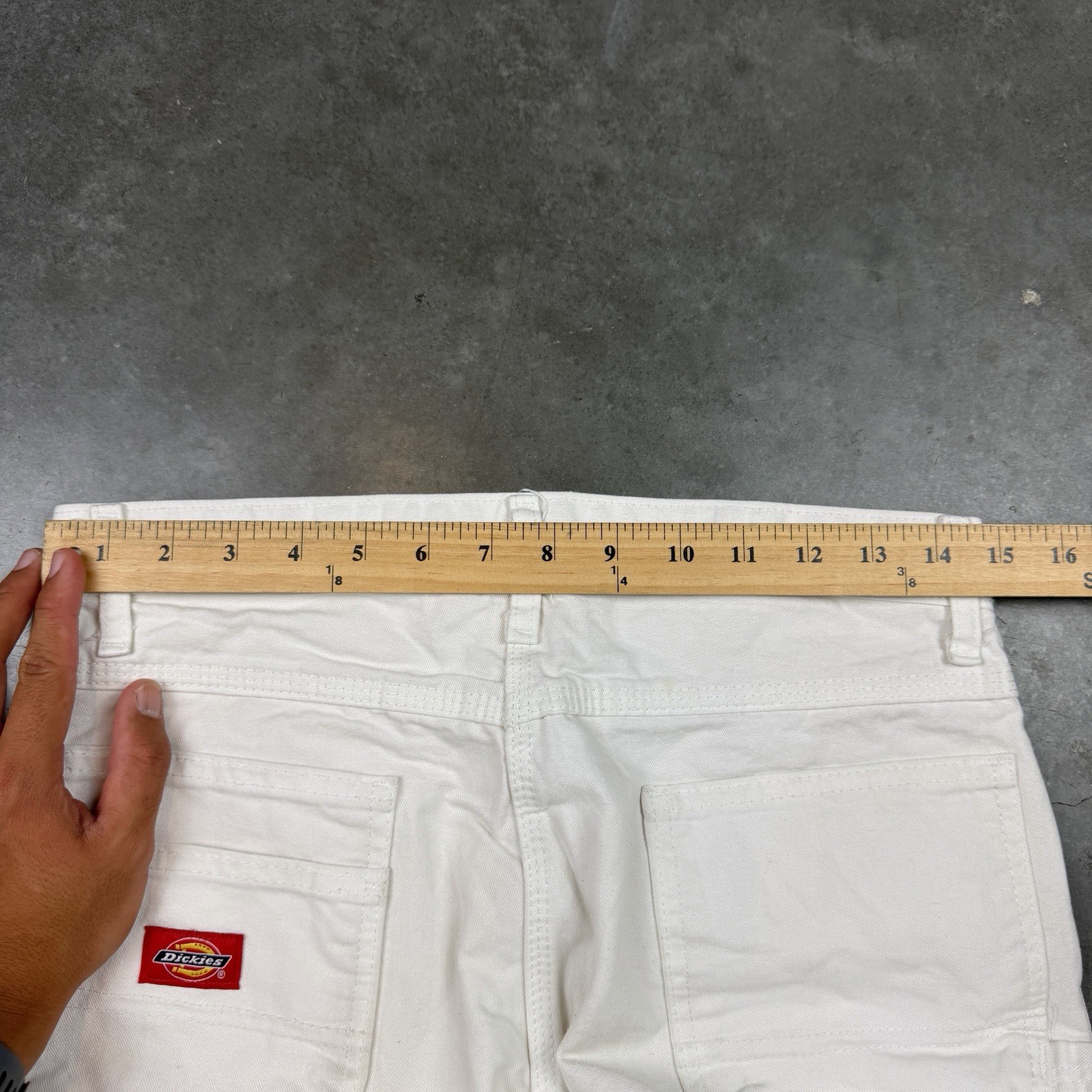 Dickies Carpenter Pants Mens 30×29 White Workwear Flaws Preowned