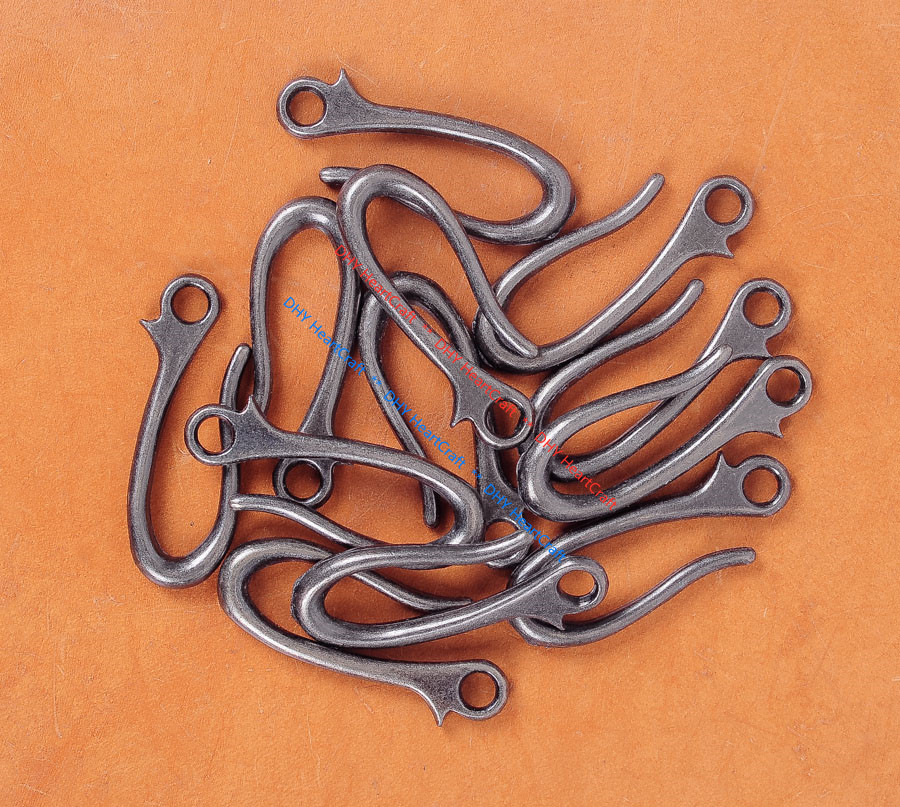 10X 43*16mm Retro Silver Belt Keyring U Hook FOB Clip for Key Chain Wallet Chain