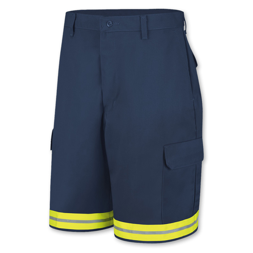 Brand New Red Kap Reflective Cargo Work Shorts Men’s Hi Vis Industrial Uniform