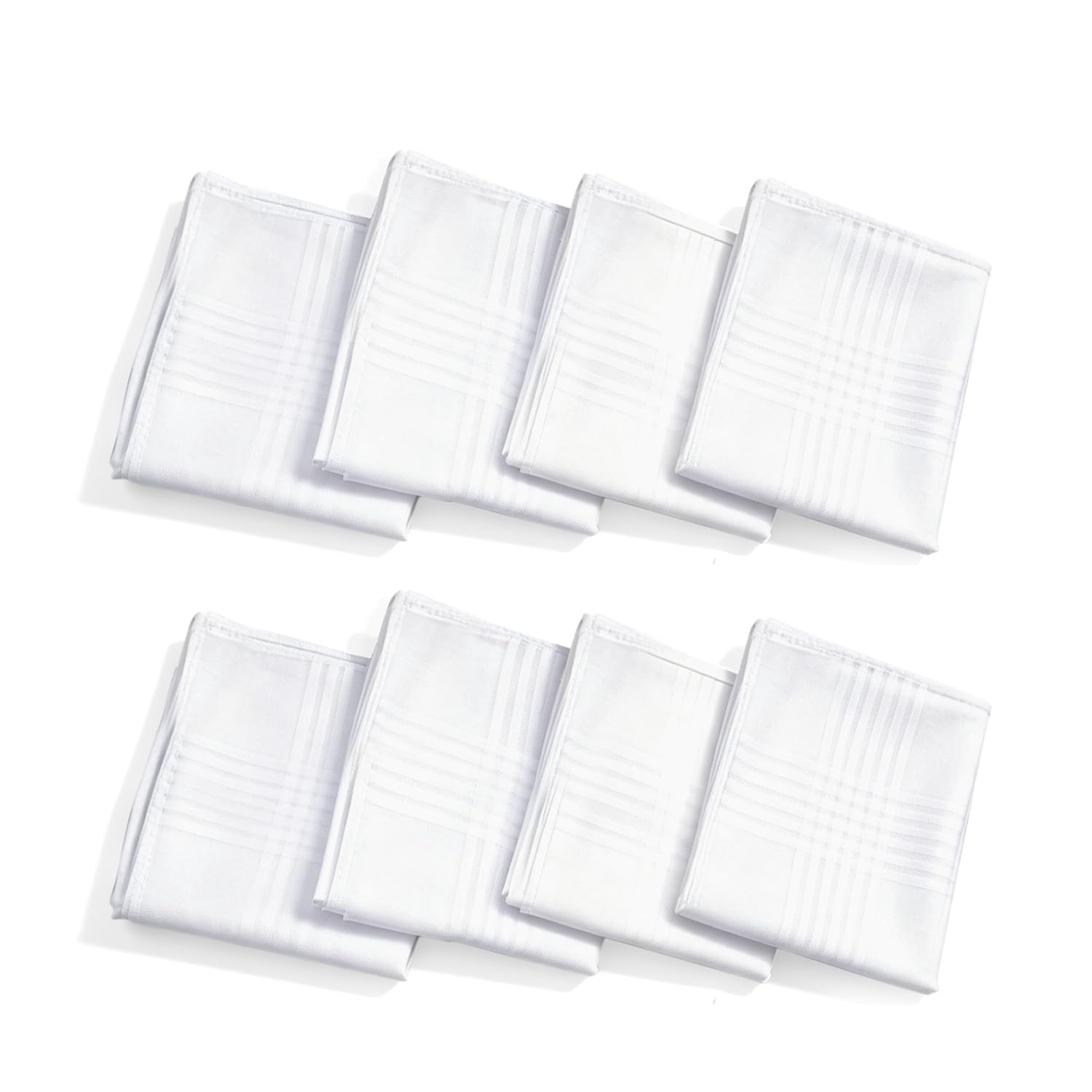 Soft Cotton White Men’s Handkerchiefs 16×16 Inch Mens Cotton Handkerchiefs