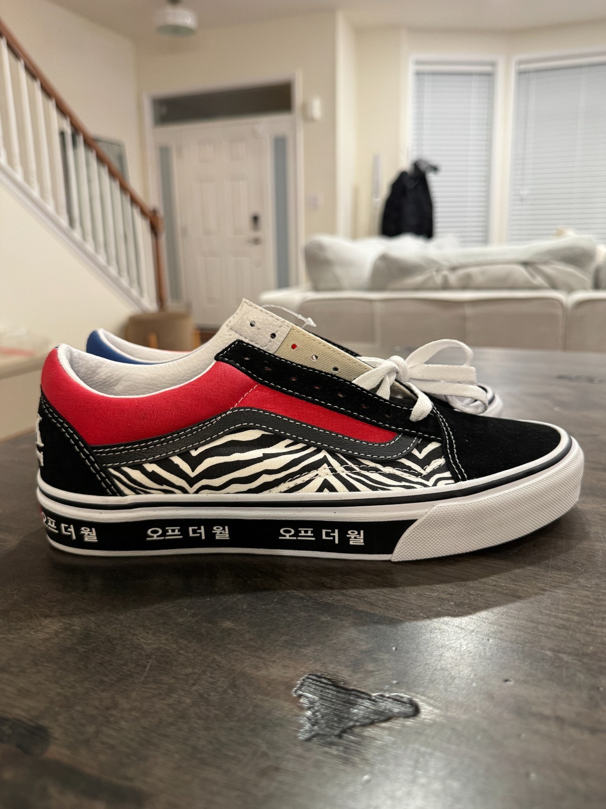 VANS old skool ‘koreantypgrphy’ blue red (SKU VN0A38G19HW) Men size 7.5-8