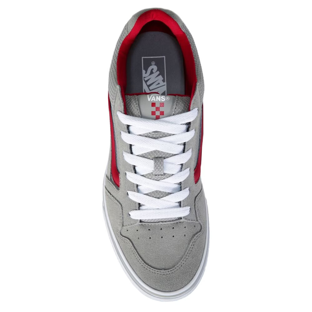 NEW MEN’S VANS CALDRONE SHOES SNEAKERS! CHARCOAL GRAY RED WHITE! IN MEDIUM (D)!