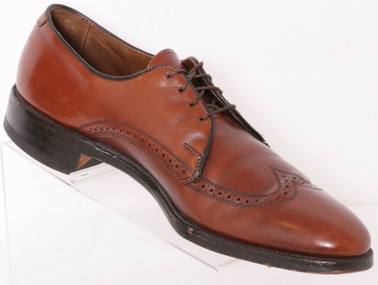Allen Edmonds 9027 Wingtip Lace-Up Brown Leather Oxford Shoes Men’s 9 AAA Narrow
