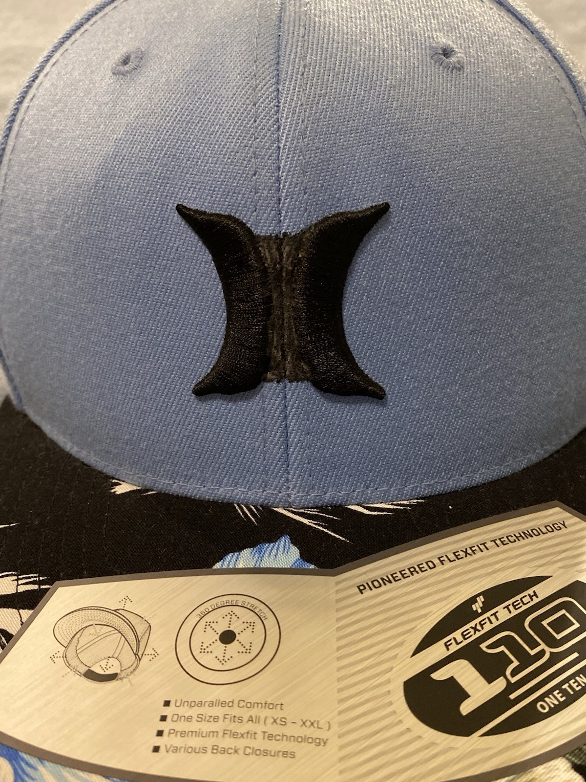 110 One Ten Flex Fit Cap Blue Tropical NWT
