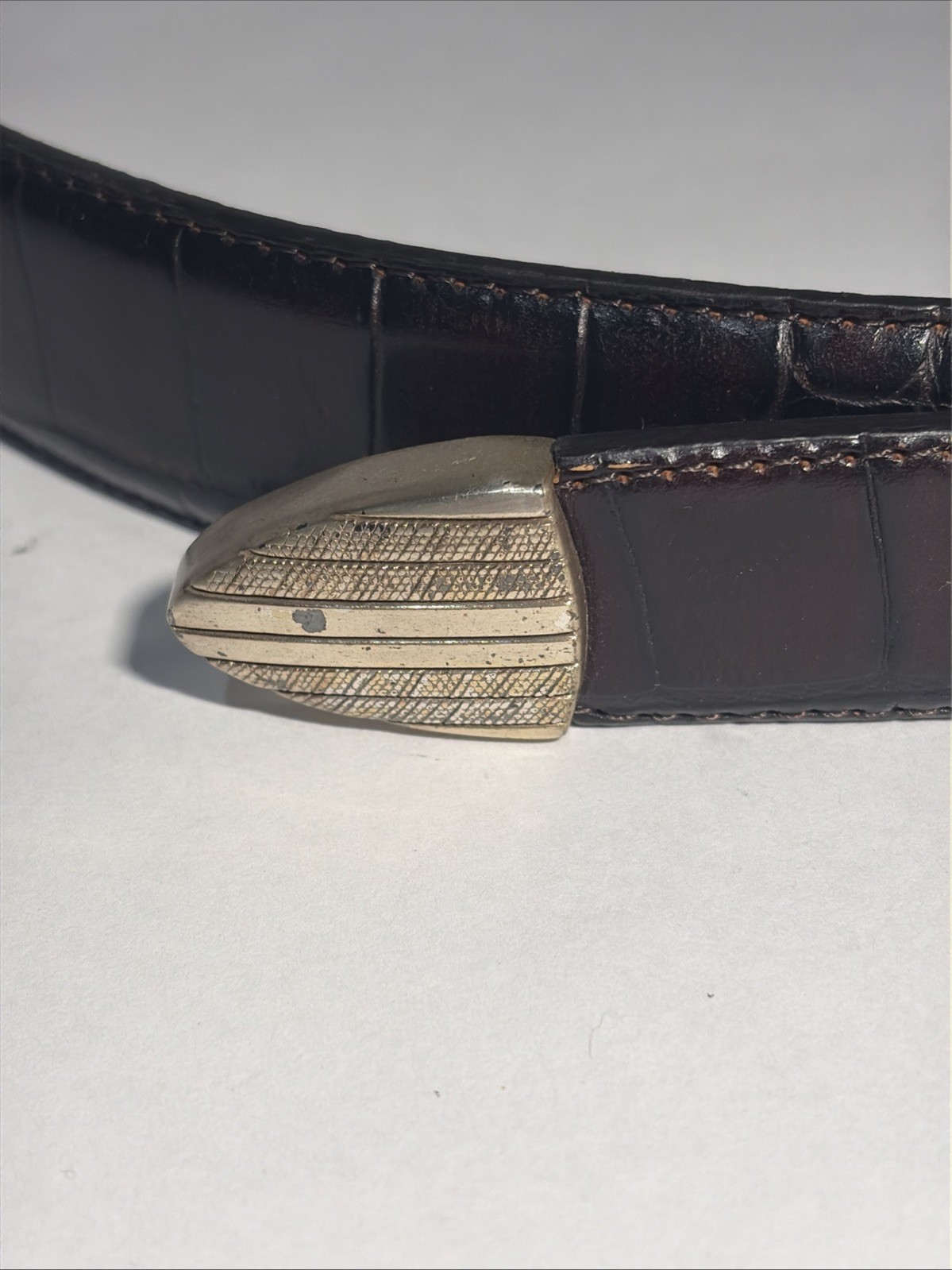 Luciano Bocelli mens belt 45 inches, size 36 Italian calf skin