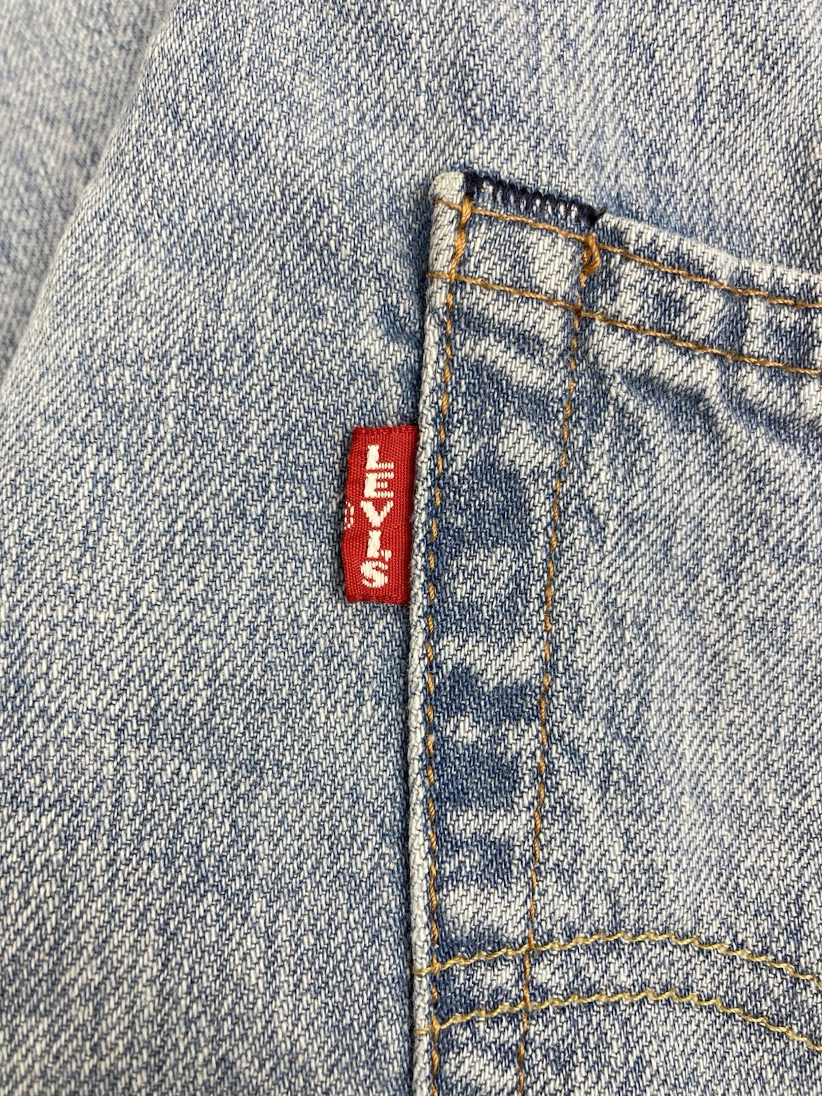 LEVIS 568 PREMIUM BIG E RELAXED STRAIGHT JEANS COTTON LINEN BLUE MENS 32 X 32