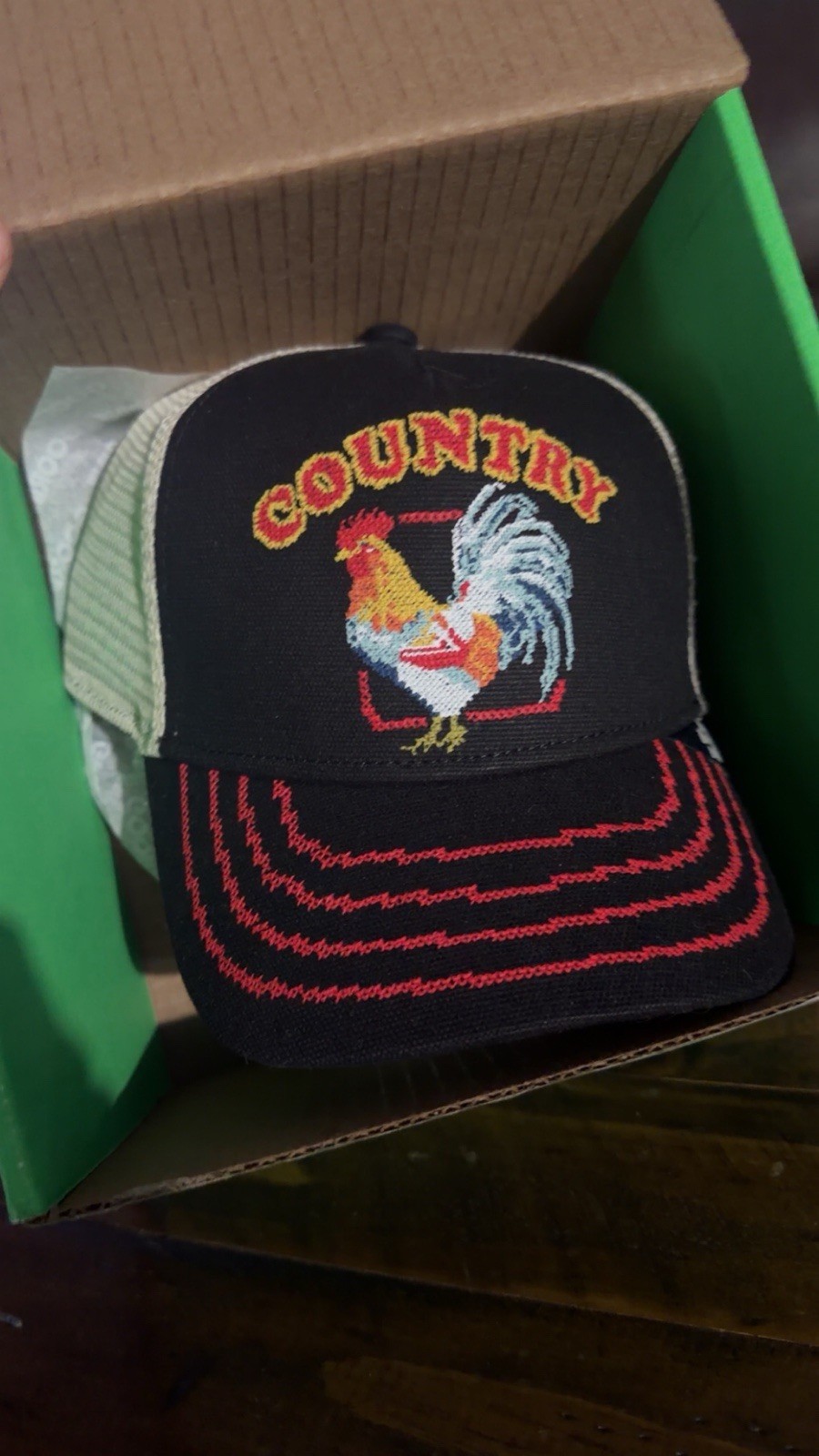 BNWT Goorin Bros “Country” Rooster SOLD OUT Friday Drop Stitching Trucker Hat