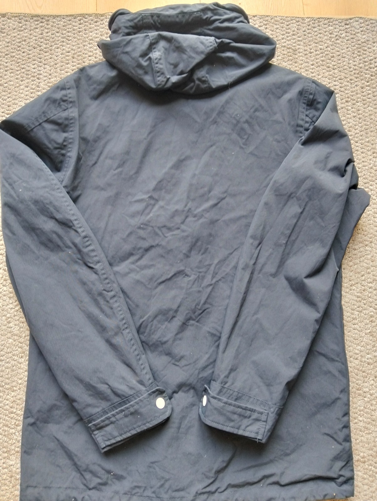Elvine Bentley Jacket Men’s Size S Navy Blue Hooded Lightweight Parka Sweden