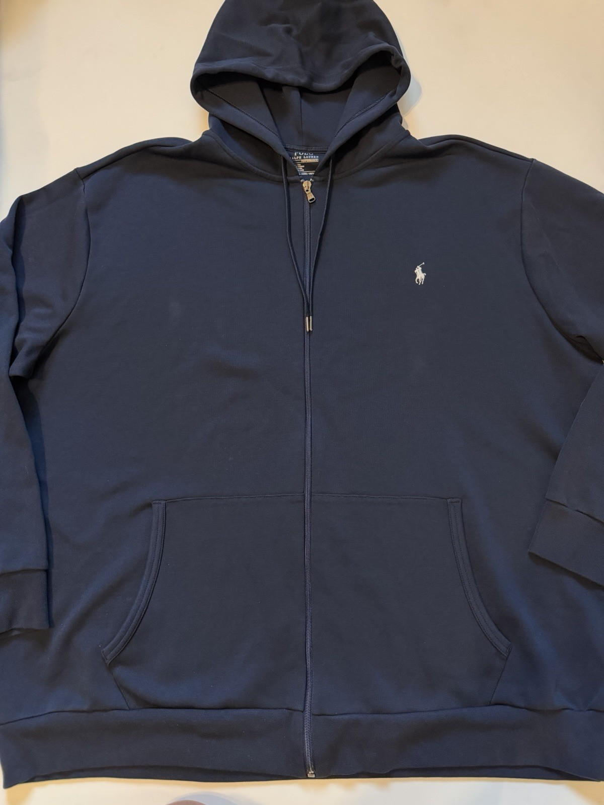 Polo Ralph Lauren Performance Men’s Blue Full Zip Hoodie Pockets 3XLT