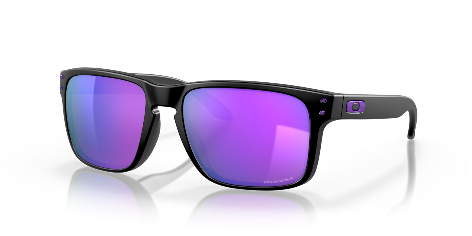 Oakley Holbrook Sunglasses OO9102-K655 Matte Black Frame W/ PRIZM Violet Lens