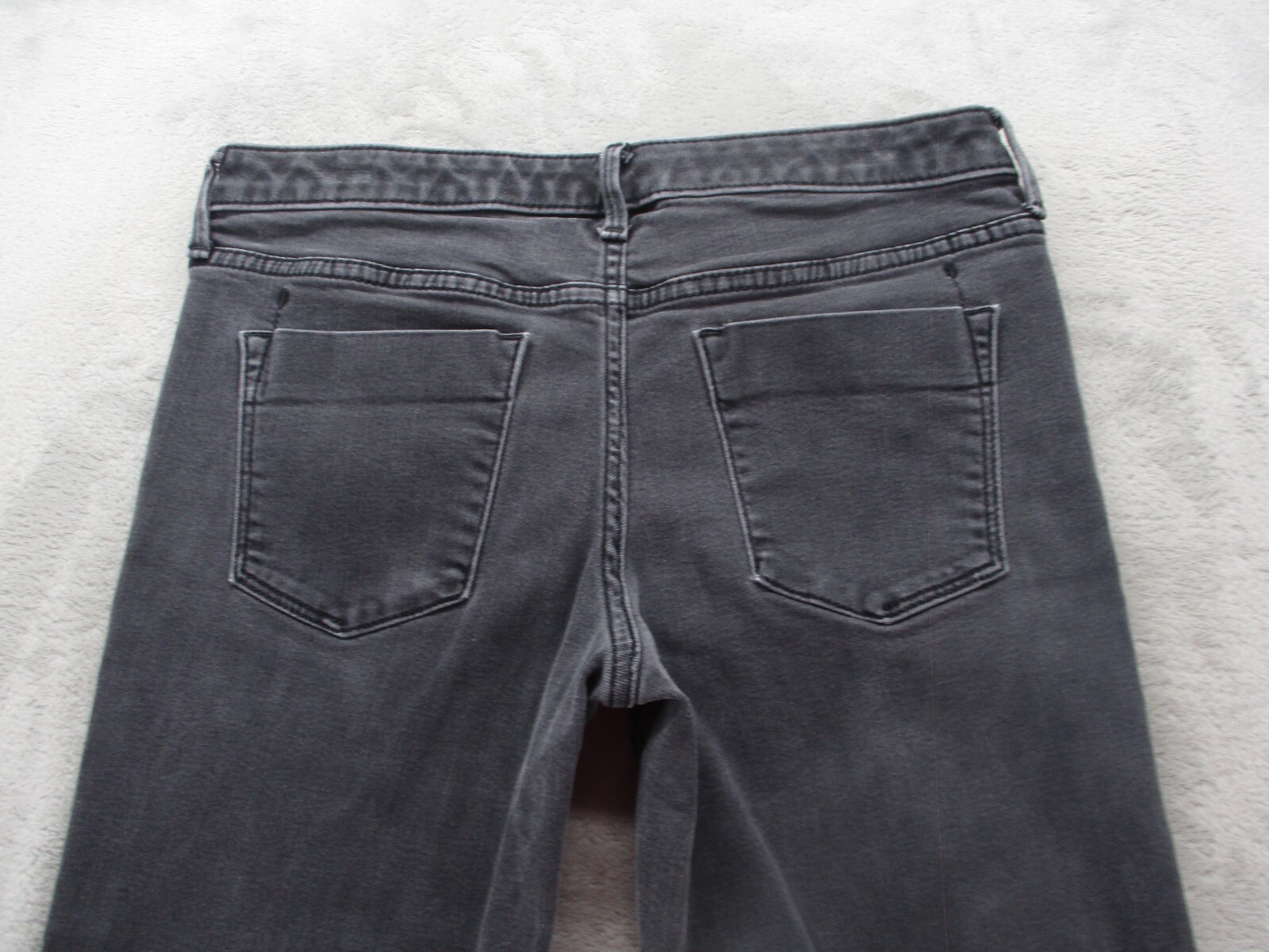Mossimo Denim Straight Leg Jeans Women’s 8 Gray Charcoal Wash Stretch Low-Rise