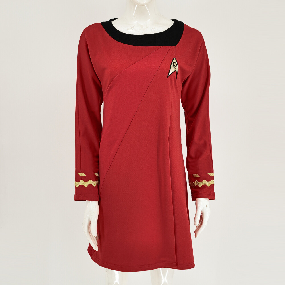 Classic TOS Blue Uniform Female Duty TOS Red Dress Halloween Costumes