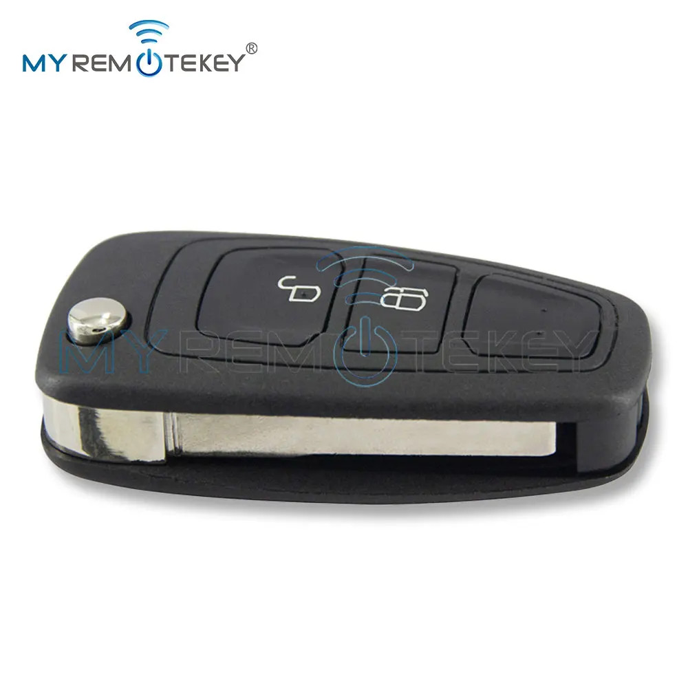 5WK50165 Flip Key 2 Button 433mhz FSK 4D63 80bit Chip HU101 Blade for Ford Range