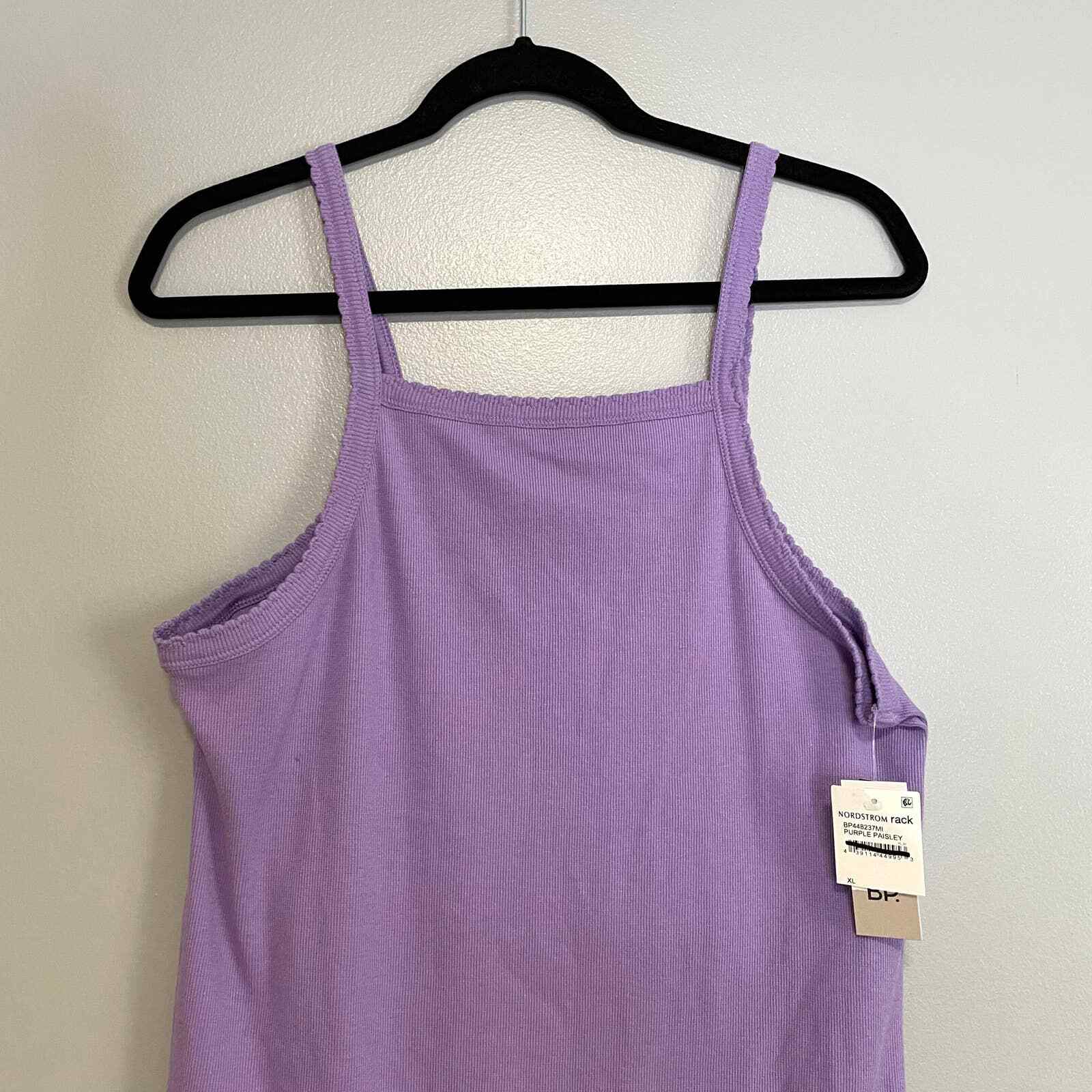 BP Purple Ribbed Tank Style Thong Bodysuit NEW XL