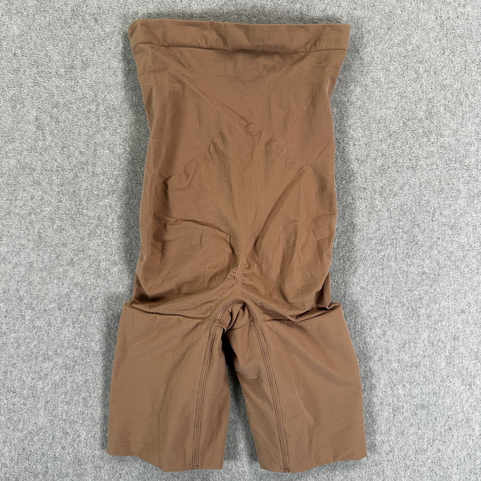 Spanx Shapewear Shorts Womens Medium Brown High Waist Tummy Shaper Power Series