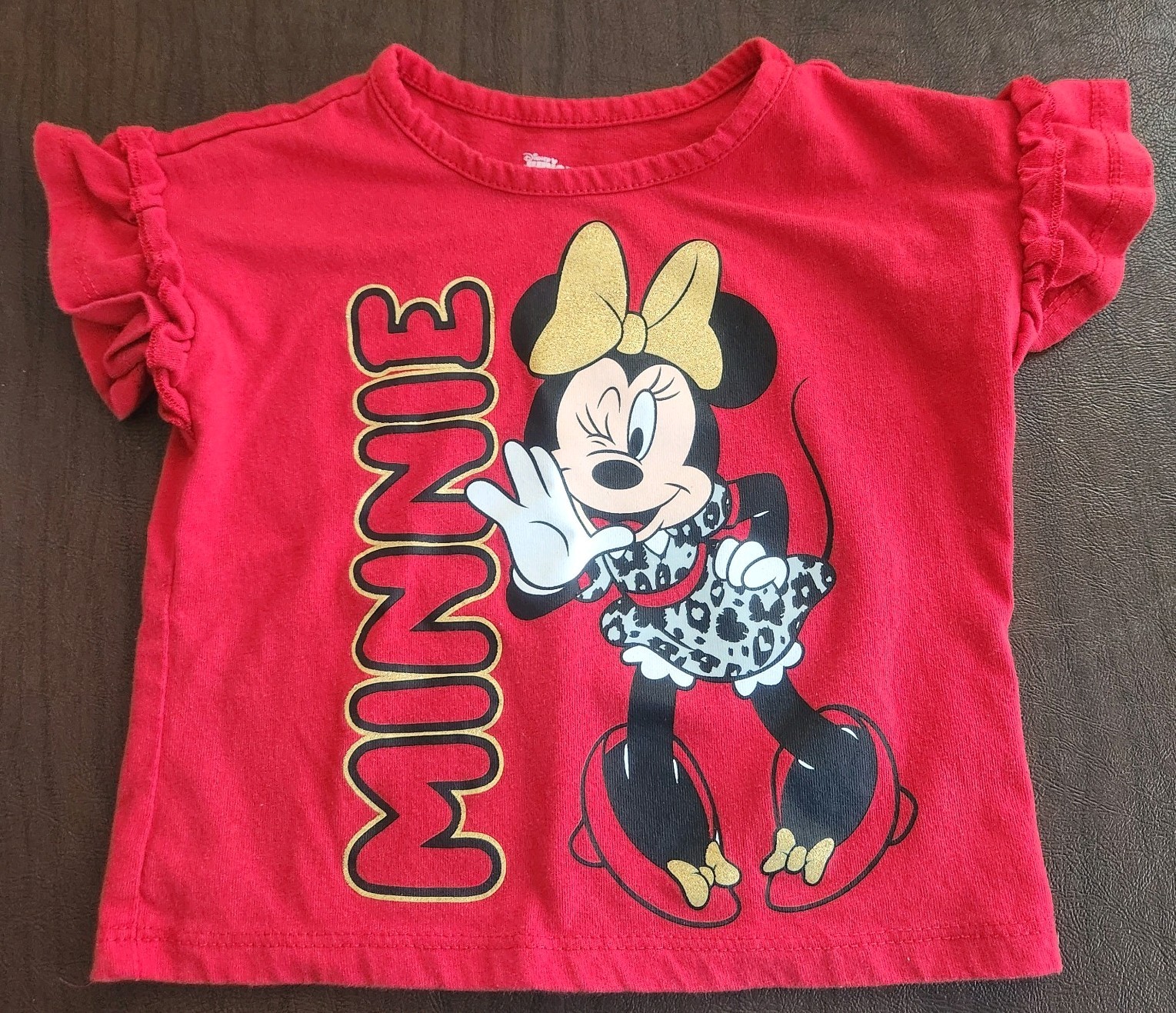 Disney Junior Minnie Mouse Girls 2T Tee 2pc Short Sleeve Knit Cotton Pajama Set