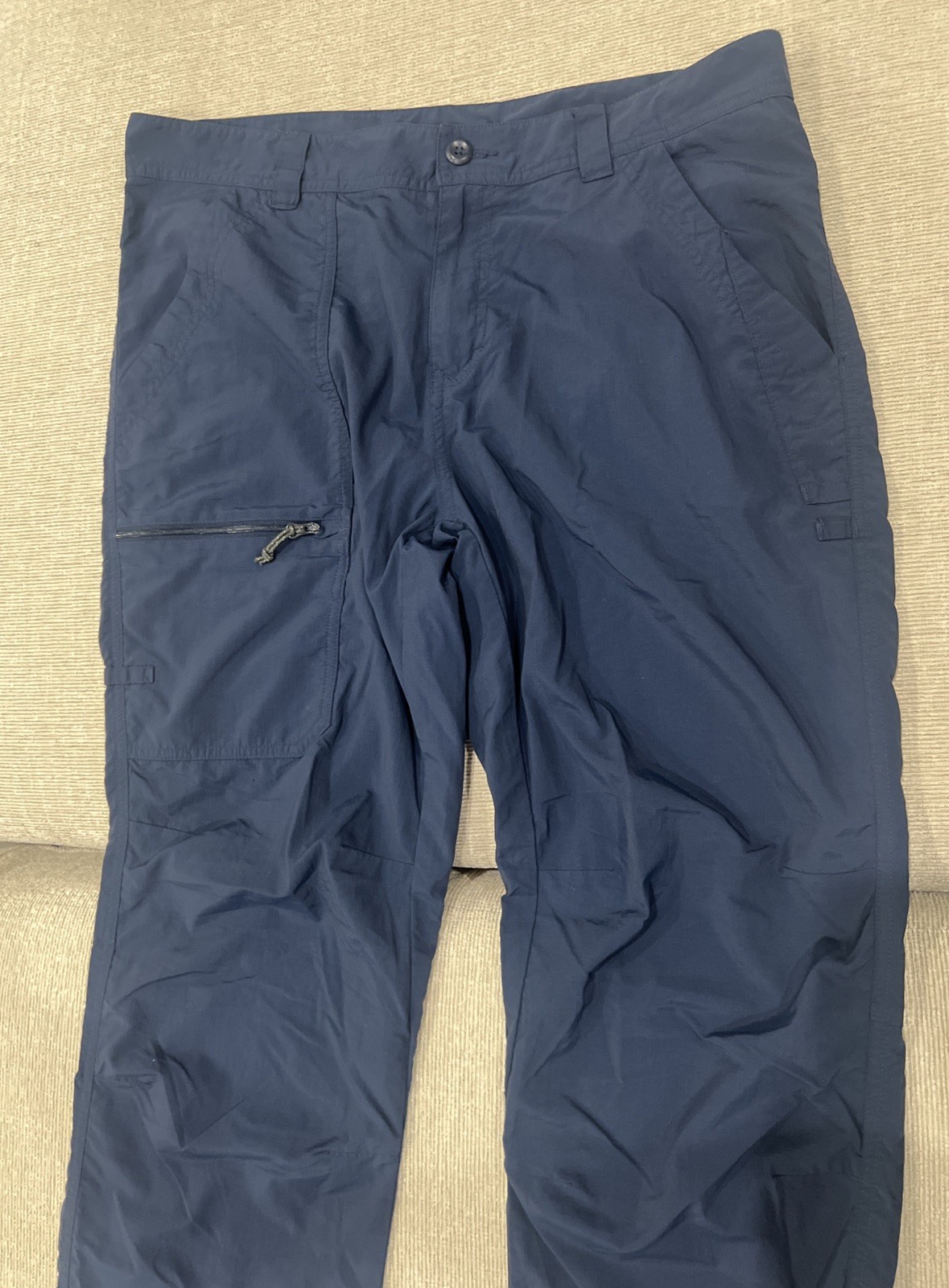 Columbia Pants Mens 36X32 Blue Cargo PFG Perfromance Fishing Tech Outdoor Hiking