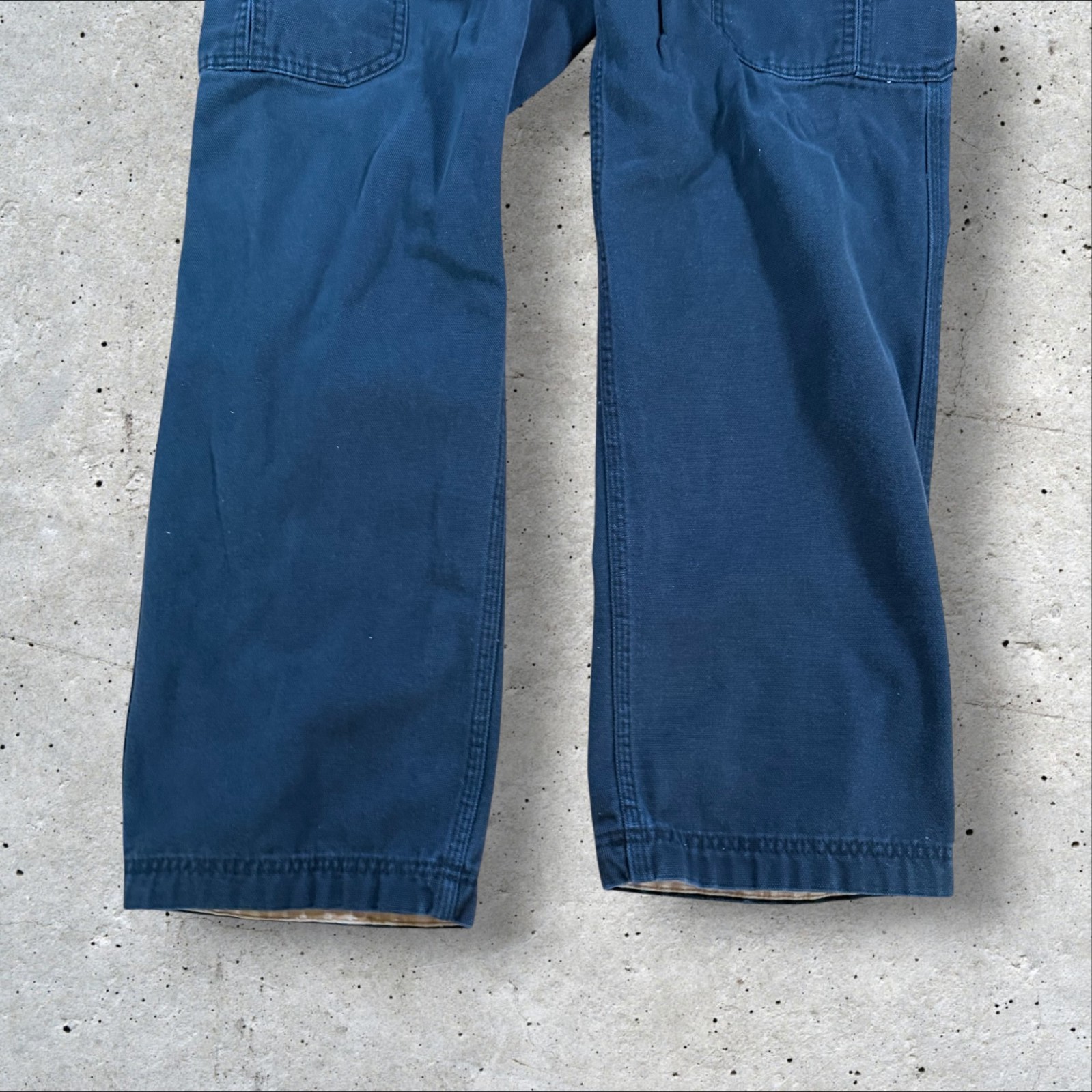 Duluth Trading Co Pants Mens 35×34 Blue Canvas Carpenter Cargo Workwear Work