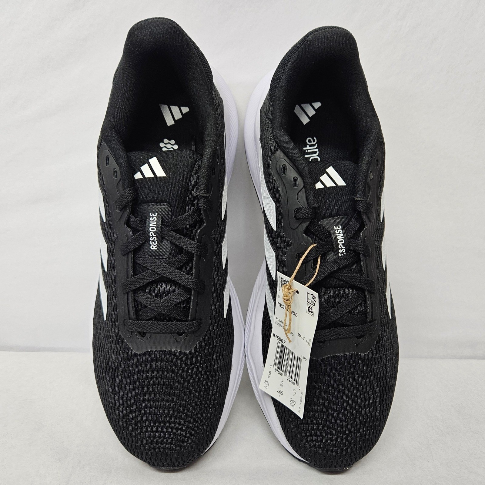 Adidas Response Running Shoes IH6007 Core Black White Men’s Size 11