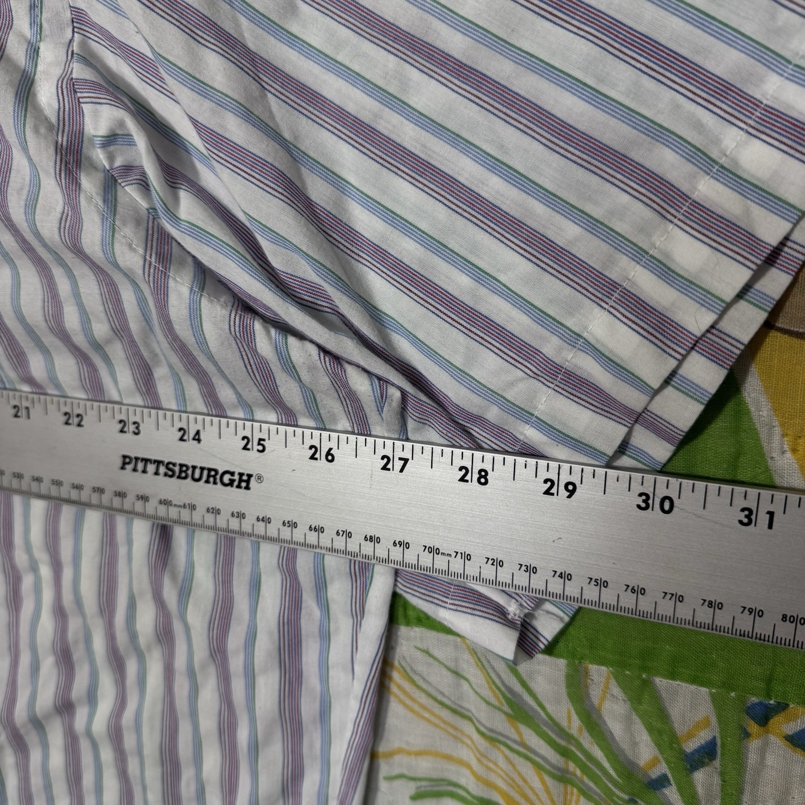 Vintage 90s Wrangler Western Striped Pearl Snap Button Shirt Size XXL White