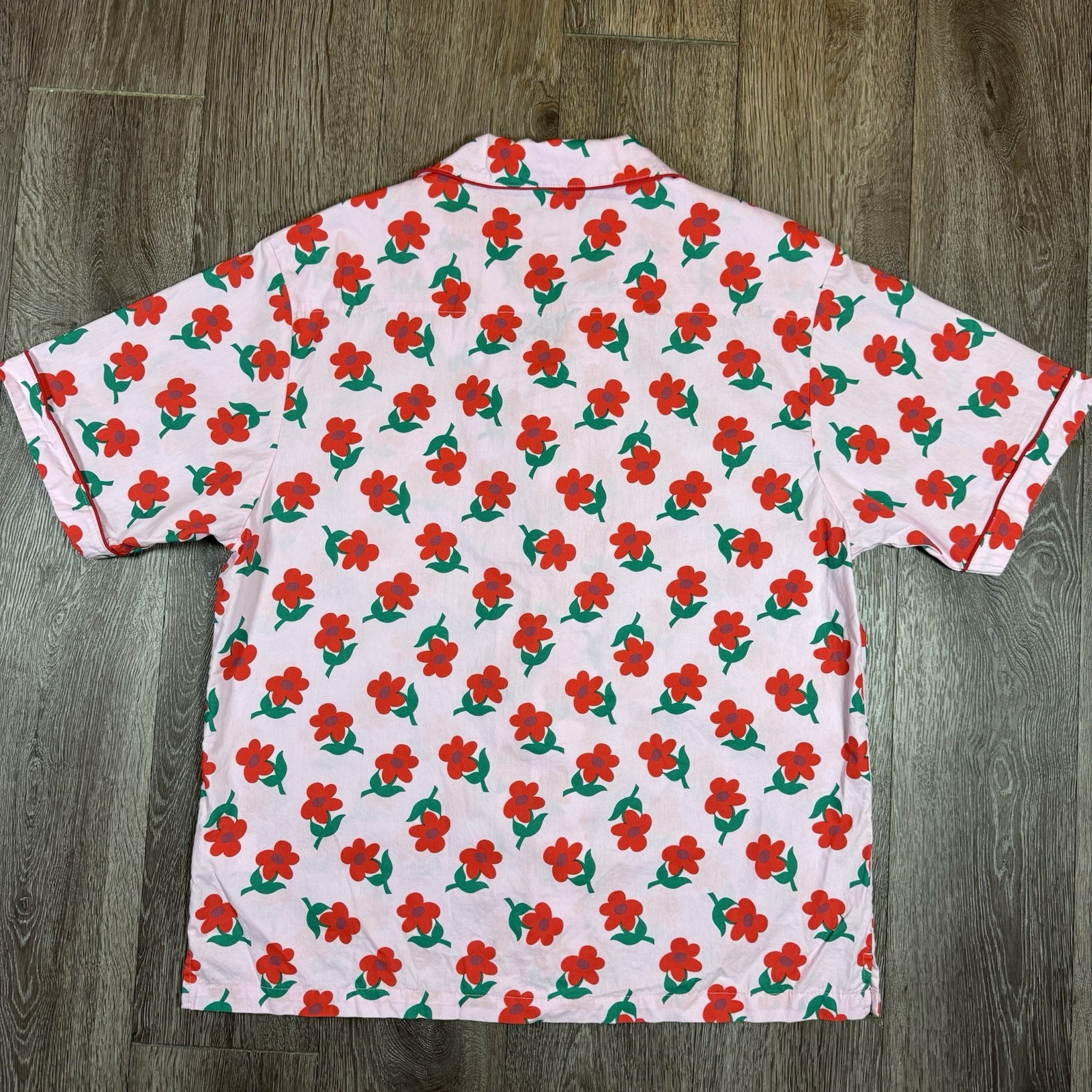 GOLF Wang Men’s Floral Print Pink Button-Front Shirt and Pant Set Medium