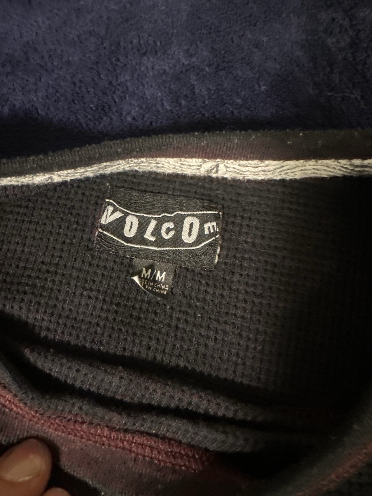 Volcom Red Thermal Long Sleeve Shirt Medium