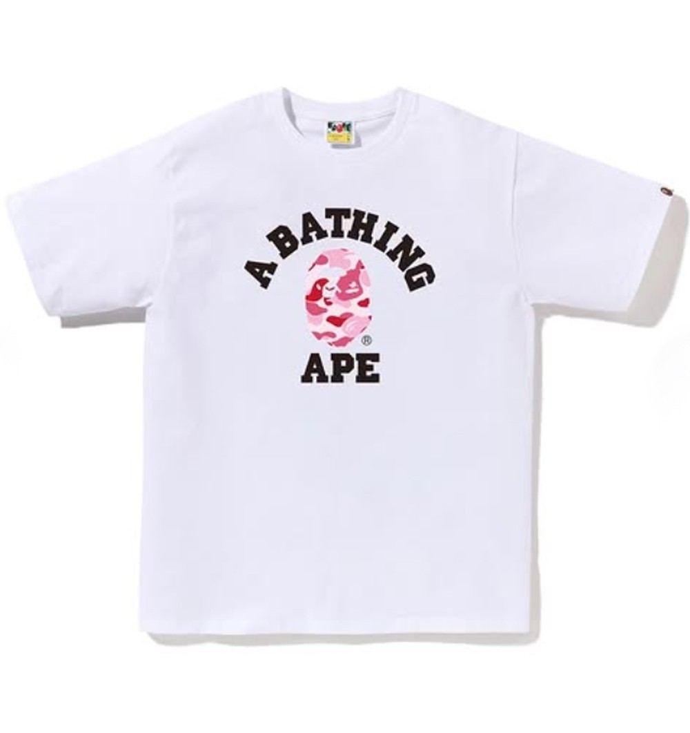 A BATHNIG APE Men’s ABC CAMO COLLEGE TEE NEW & AUTHENTIC ( BELOW RETAIL!! )