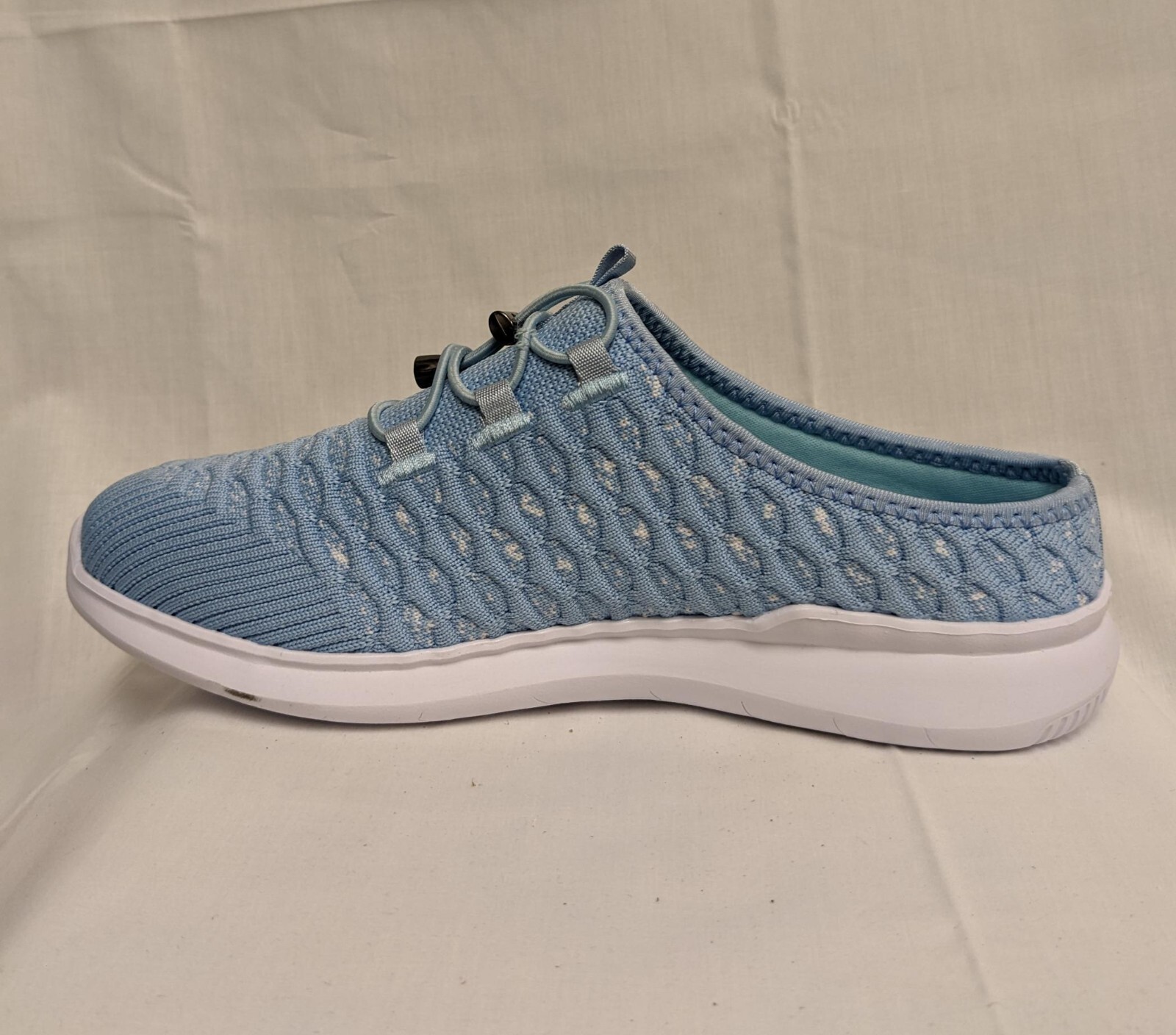 PROPET WAT031 TRAVELBOUND SLIDE BABY BLUE STRETCH KNIT MESH MULE 7.5 X- WIDE