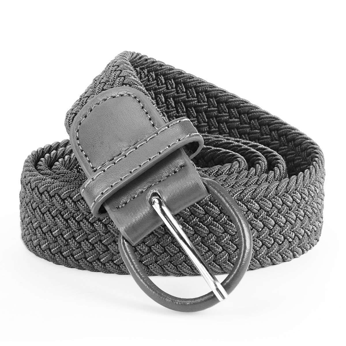 Woman Men Unisex Elastic Fabric Braided Belt Enduring Stretch Woven Belt Us