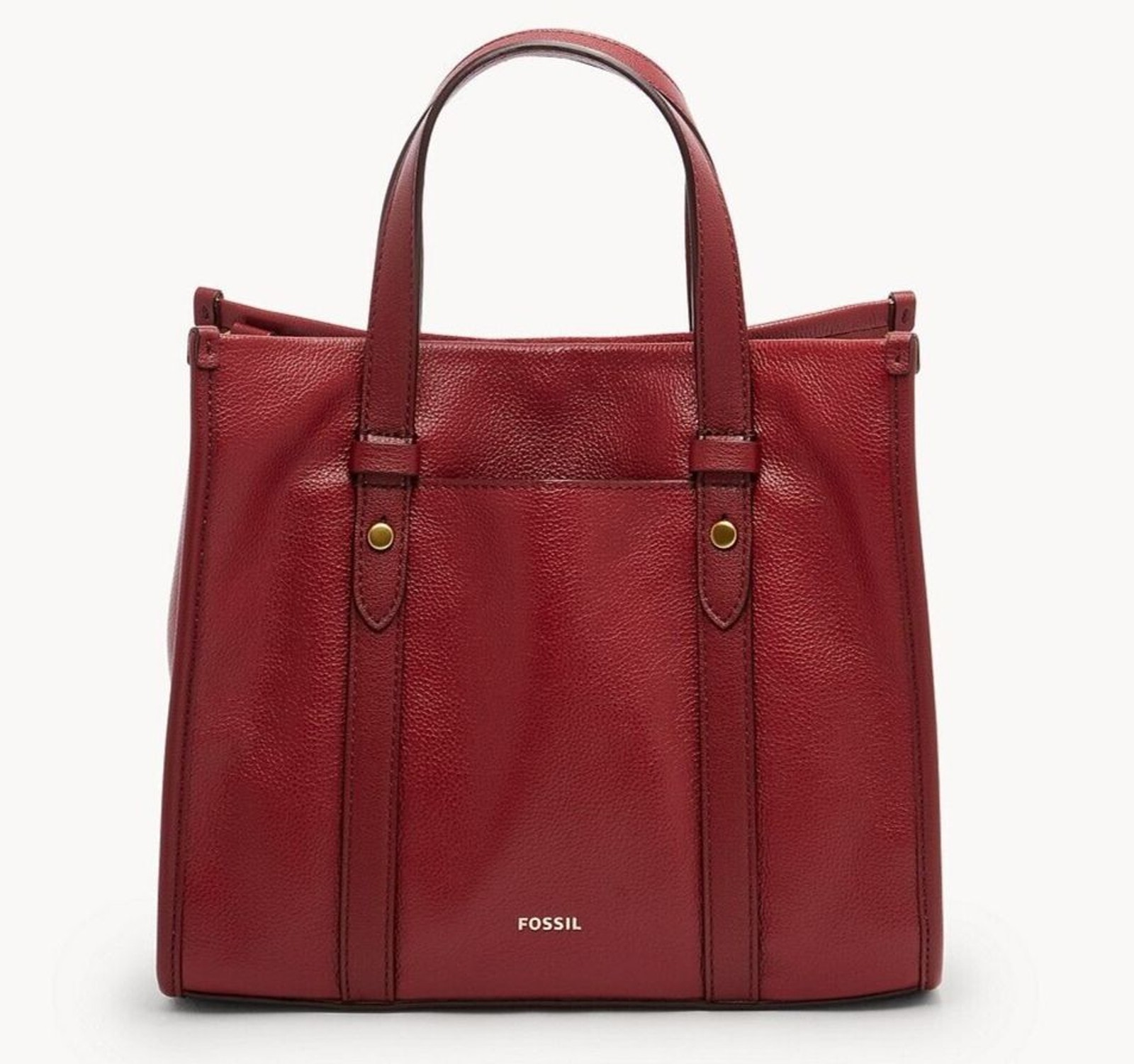 Fossil Kingston Satchel Crossbody Dark Red Velvet Leather SHB3046627 NWT $230