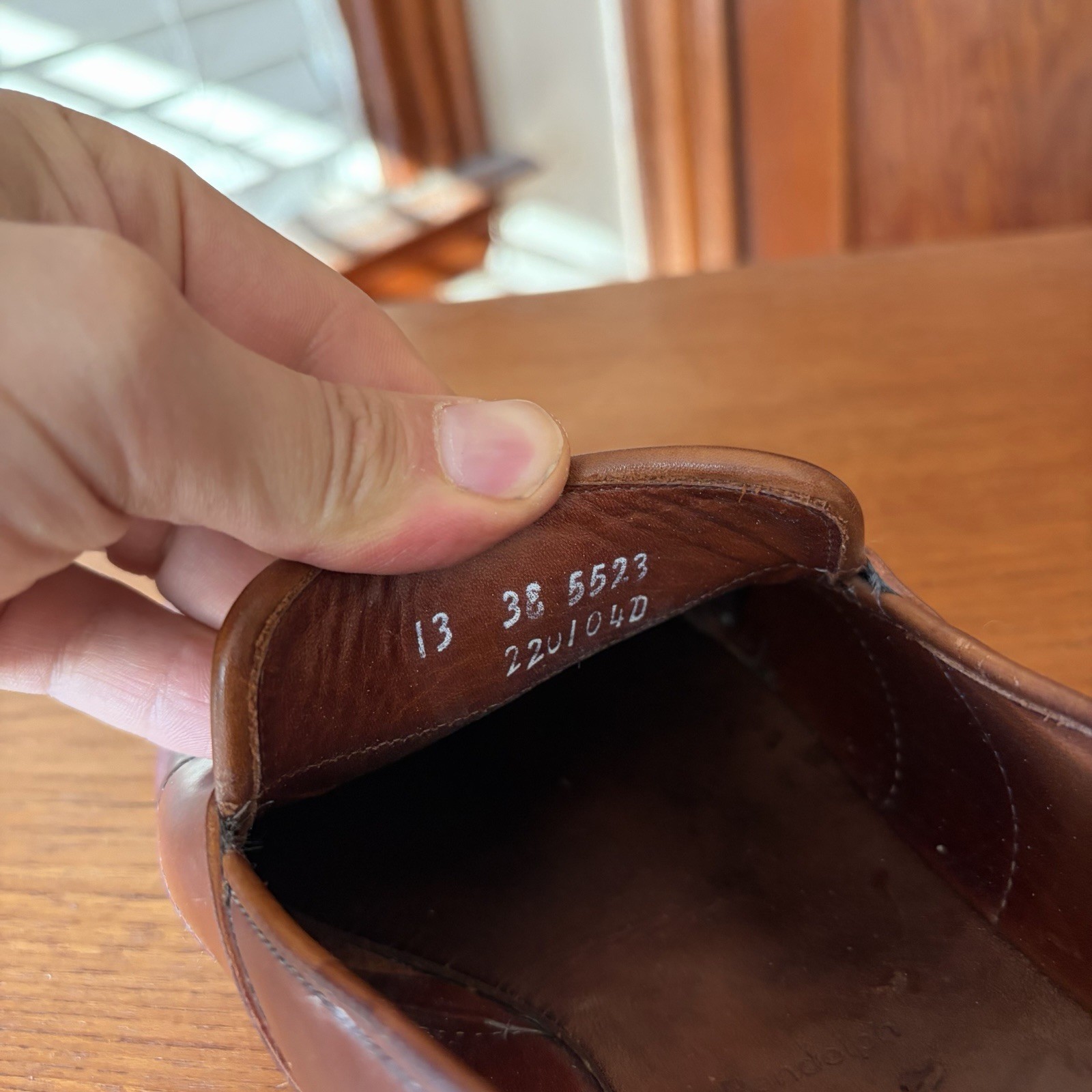 ALLEN EDMONDS 13EEE NATURAL SHELL CORDOVAN RANDOLPH LOAFERS SHOES 13 3E