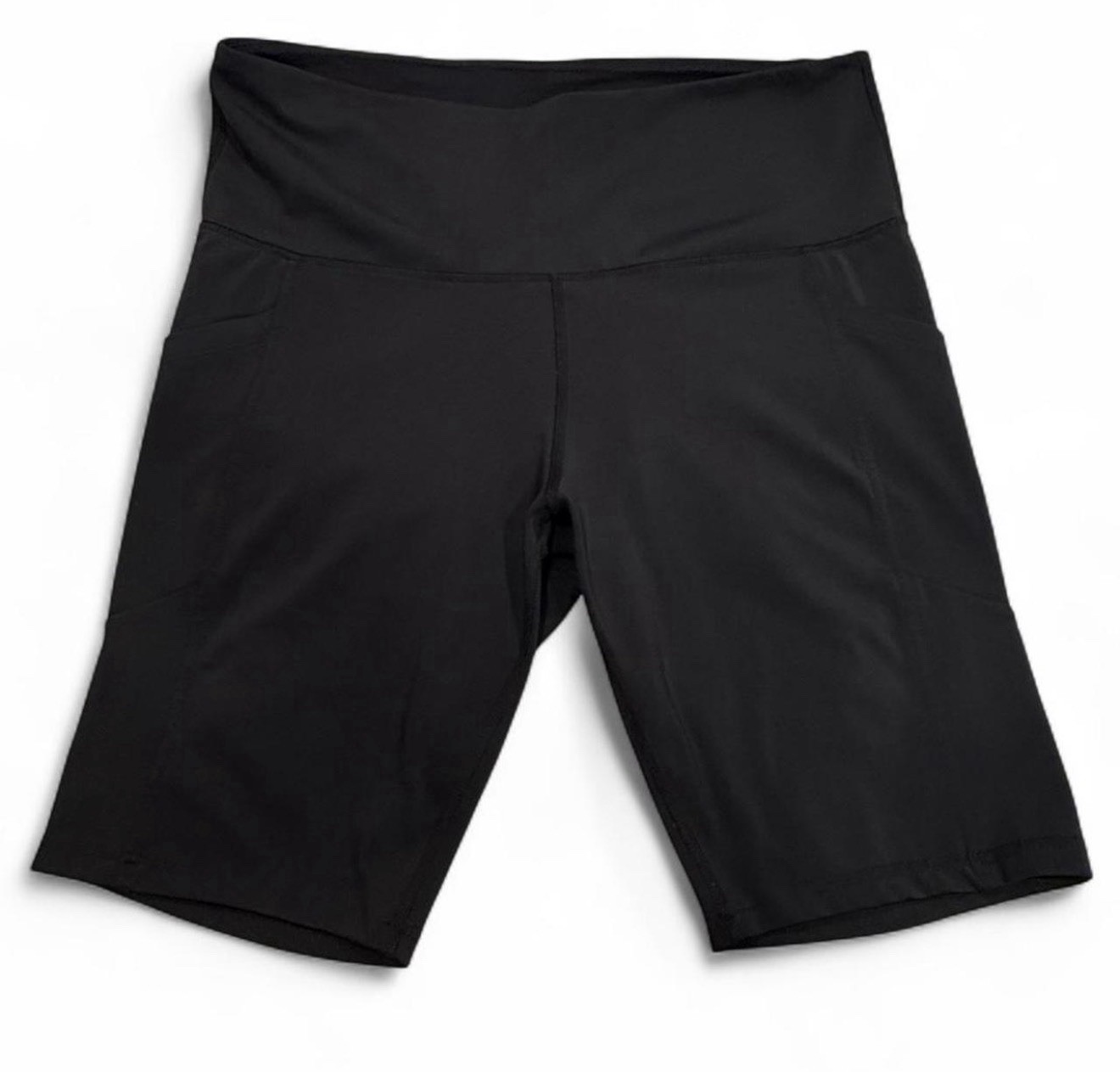 Marika Women’s Black Biker Activewear Shorts XL 9″ Inseam Pockets Stretch