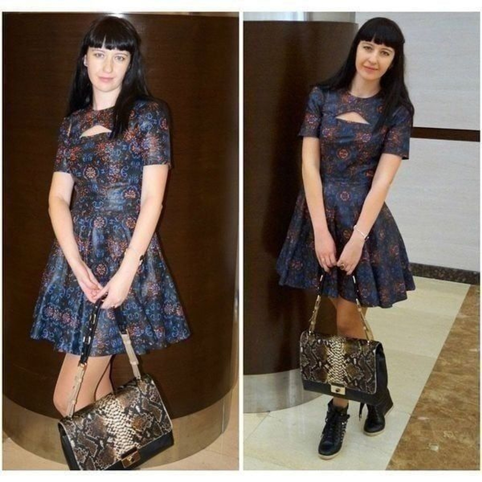 Markus Lupfer x ASOS leather skater dress size 6