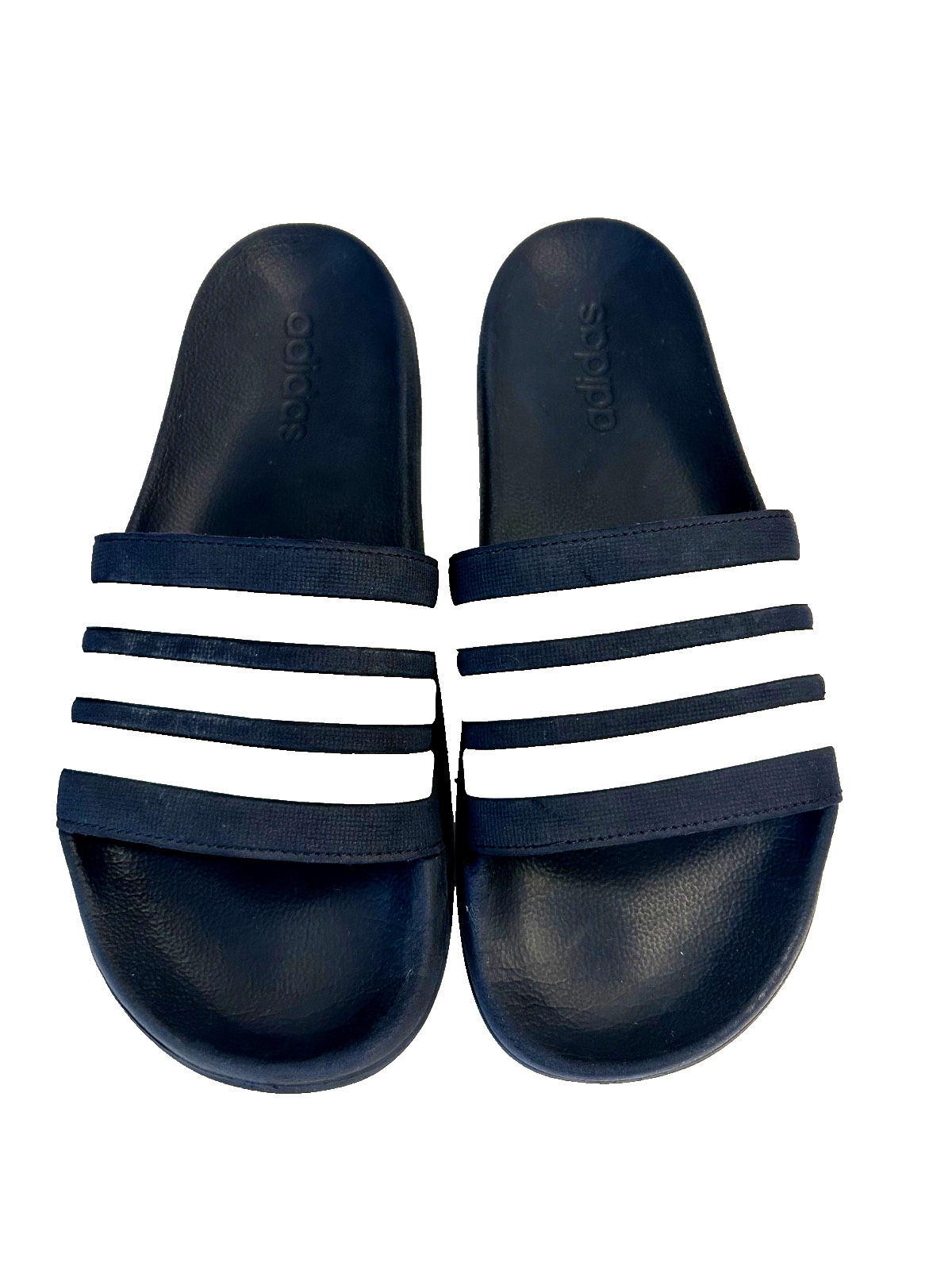 ADIDAS GZ5920 Men’s Size 11 Navy Blue w/White Strips Slide on Sandals Shoes
