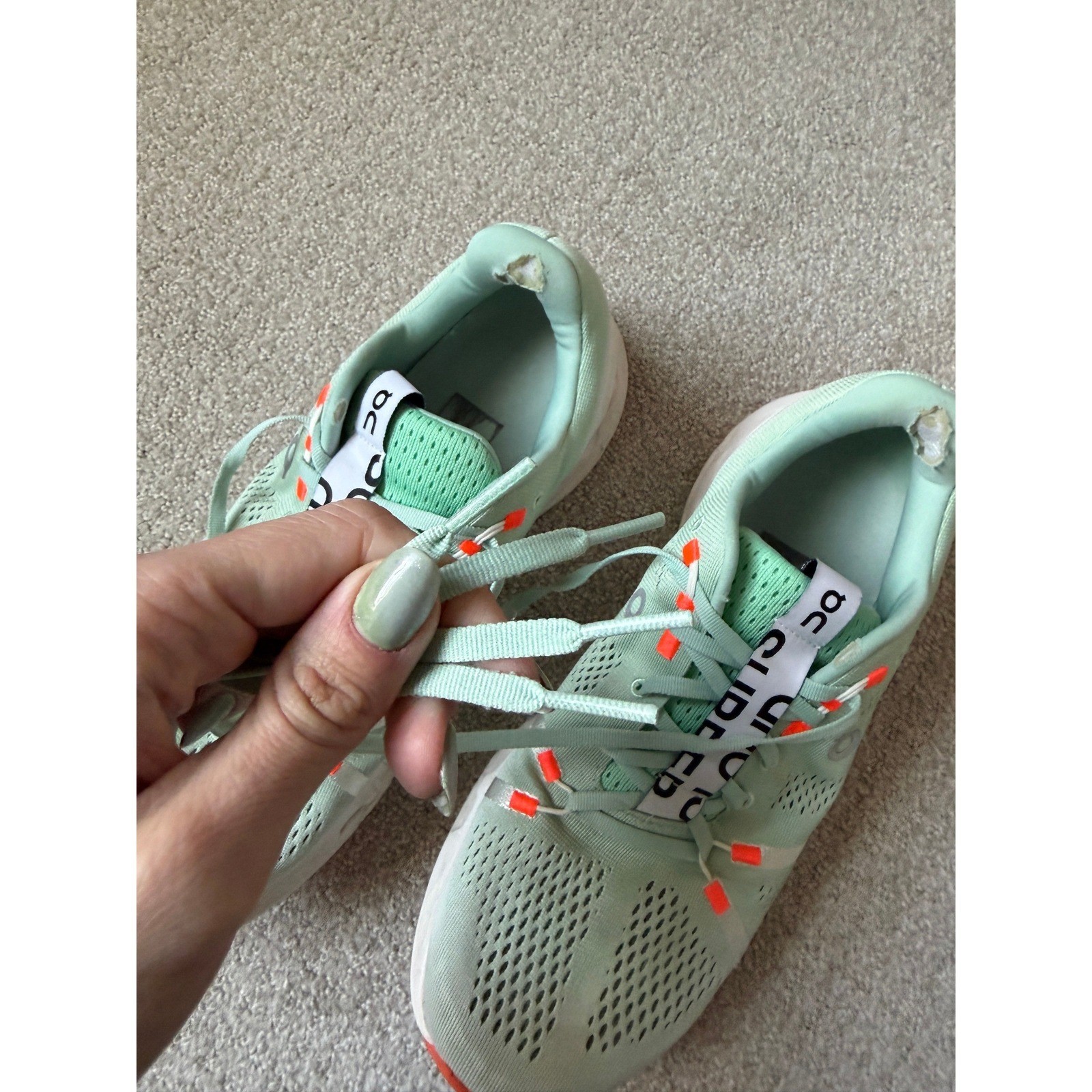 On Athletic Cloudsurfer Running Shoes Size 11 Mint Green CloudTec Phase