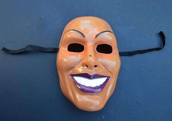 Creepy Scary Halloween Original Anarchy Smiling Grin Face Purge Mask God (FEMALE