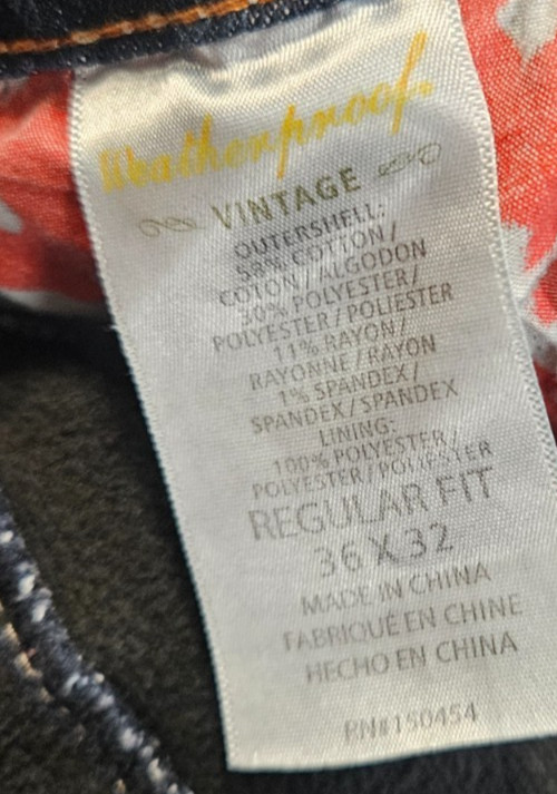 Weatherproof Vintage Straight Blue Men’s Jeans Regular Size 36×32