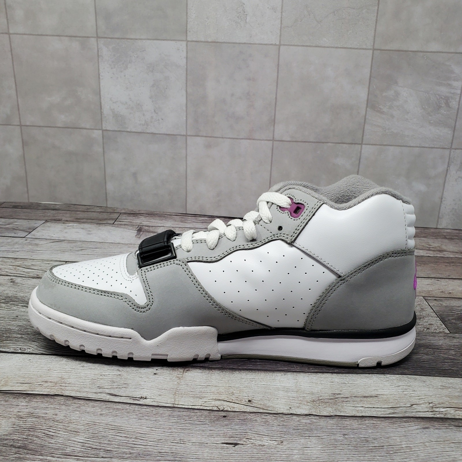 Nike Air Trainer 1 FN6885-062 Medium Grey Black White Hyper Violet Mens Size 9.5