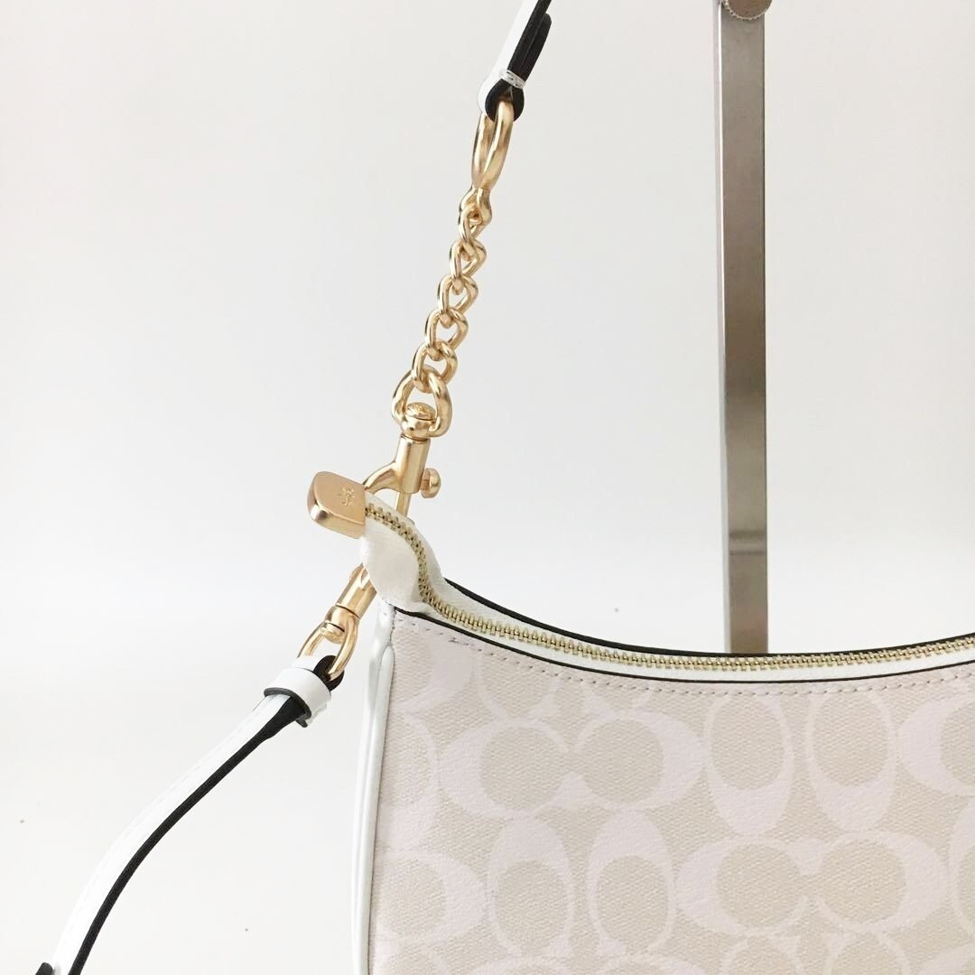 NWT COACH Teri 2Way CA548 Shoulder Bag Signature Coated Canvas White New outlet