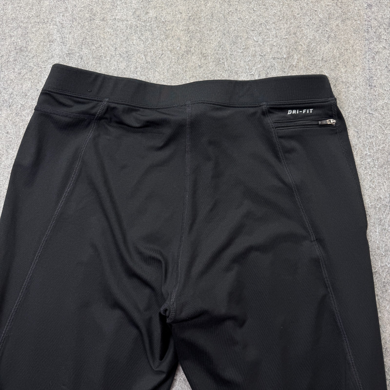Nike DRI-FIT Essential Running Tights Men XL Black Compression 29″ Ankle Zip