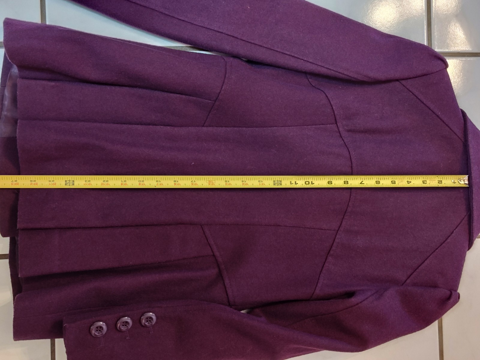 Guess Wool / Polyester/ Rayon Mixed Jacket Size Small/Medium Purple Color