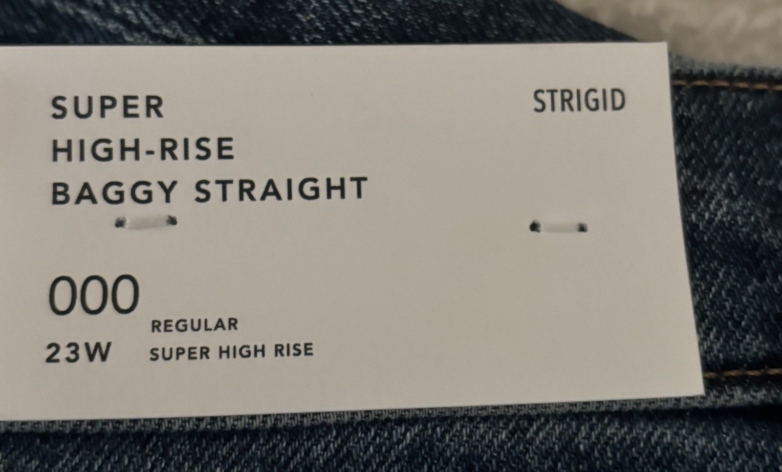 American Eagle Strigid High-Rise Baggy Straight Jeans Blue Denim Women
