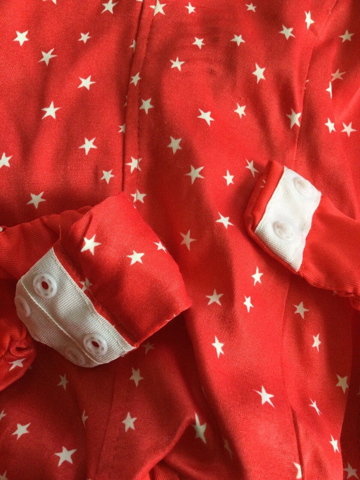NEW ZARA Red & White Star Lace Up Snap Crotch Bodysuit (Size XS)