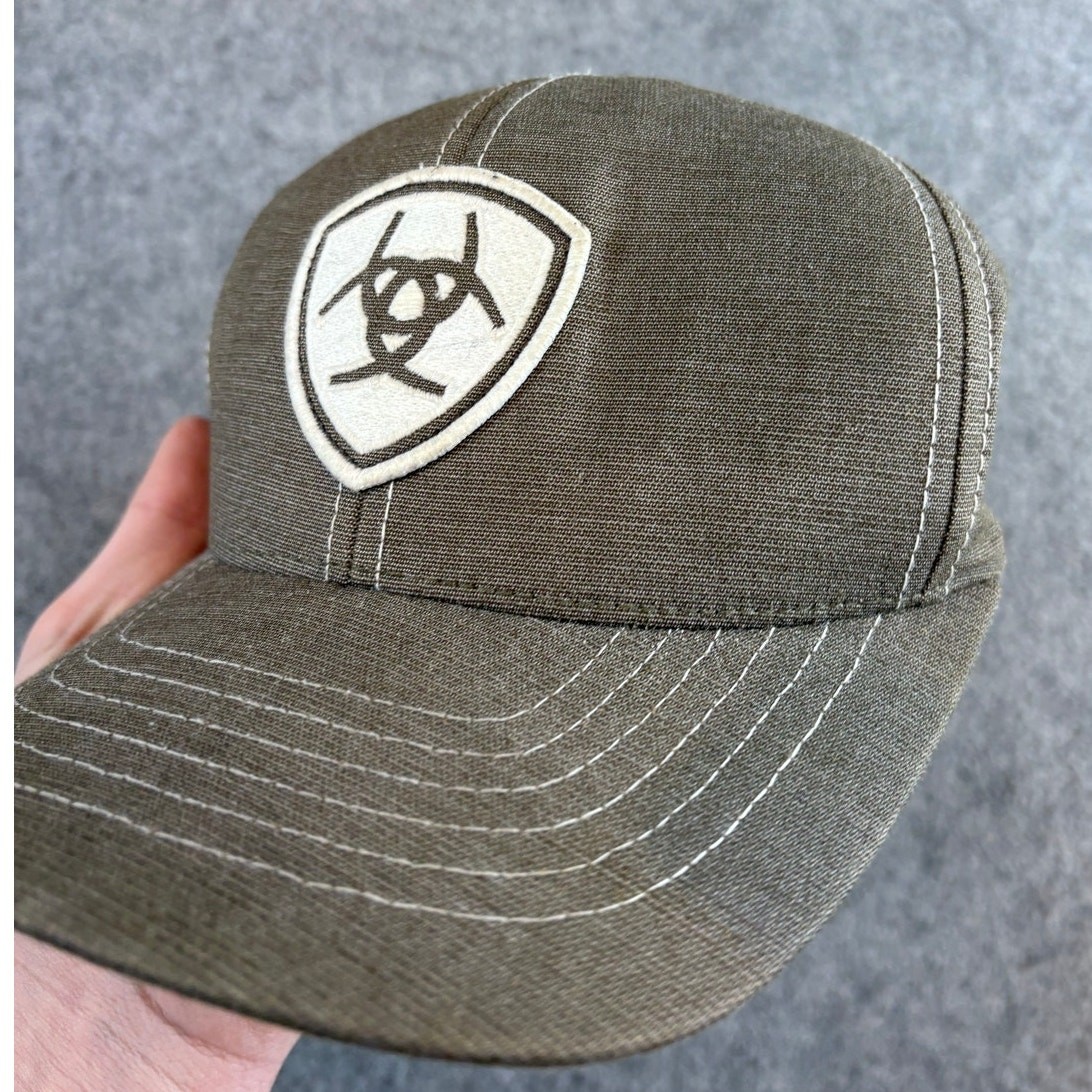 Ariat 110 Flexfit Tech Hat Cap Mens Gray Strapback Ranch Hiking Outdoor One Size