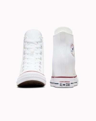 New NIB Converse Women’s All Star Hidden Wedge High Heel Platform White Sneakers