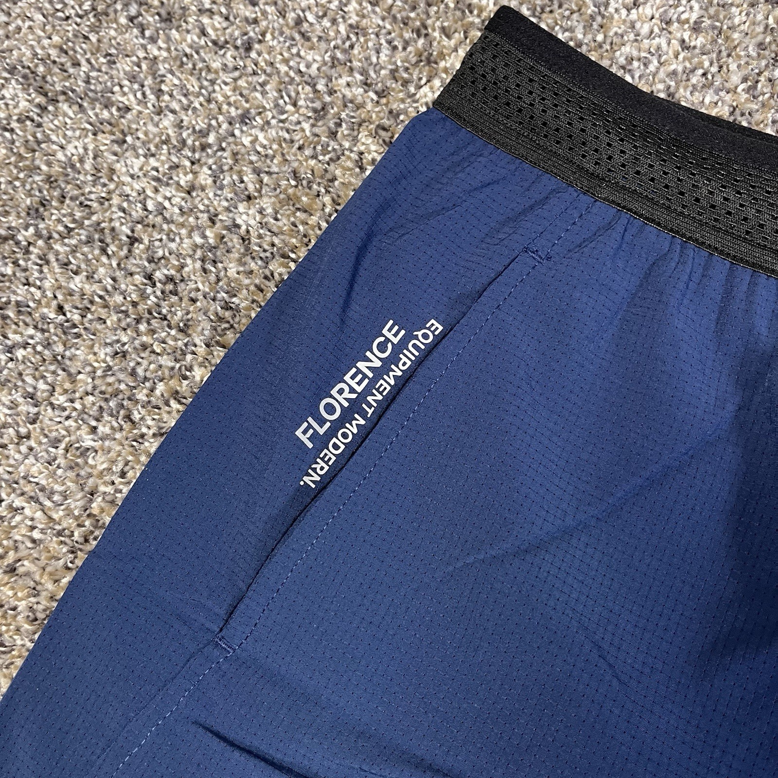 Florence Marine Mens Size S Airtex Athletic Shorts Dark Navy Blue Quick Dry Surf