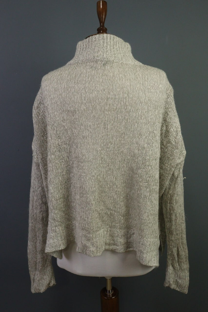Ann Demeulemeester Ivory Turtle Neck Wool Knit Sweater Size L
