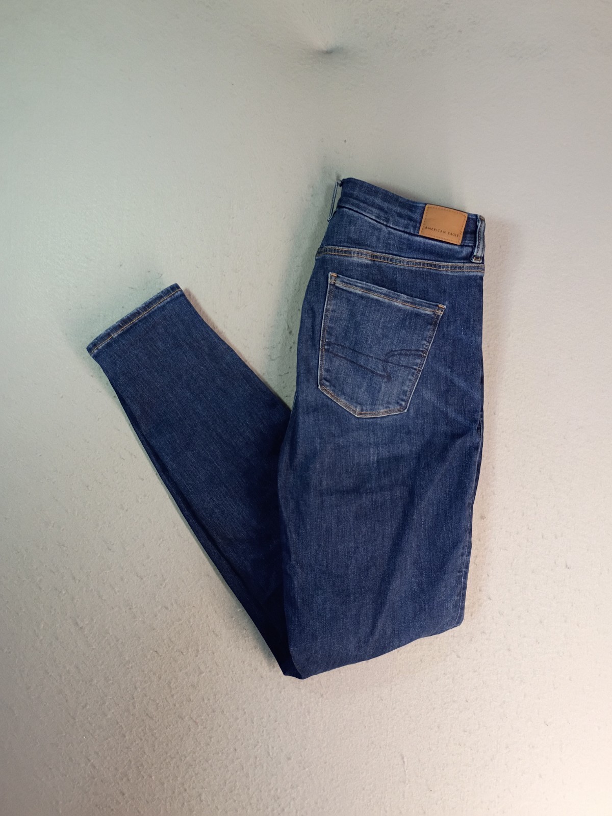 American Eagle Curvy Hi Rise Jegging Womens 12 X-Long Medium Dark Wash Jeans