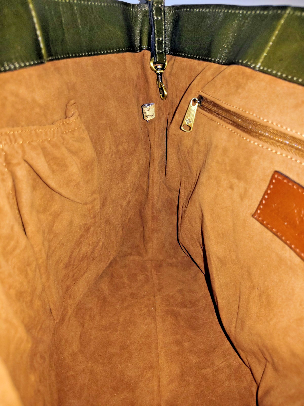 Patricia Nash Mallory Convertible Tote Soft Olive Leather Bag NWT MSRP $249 P996